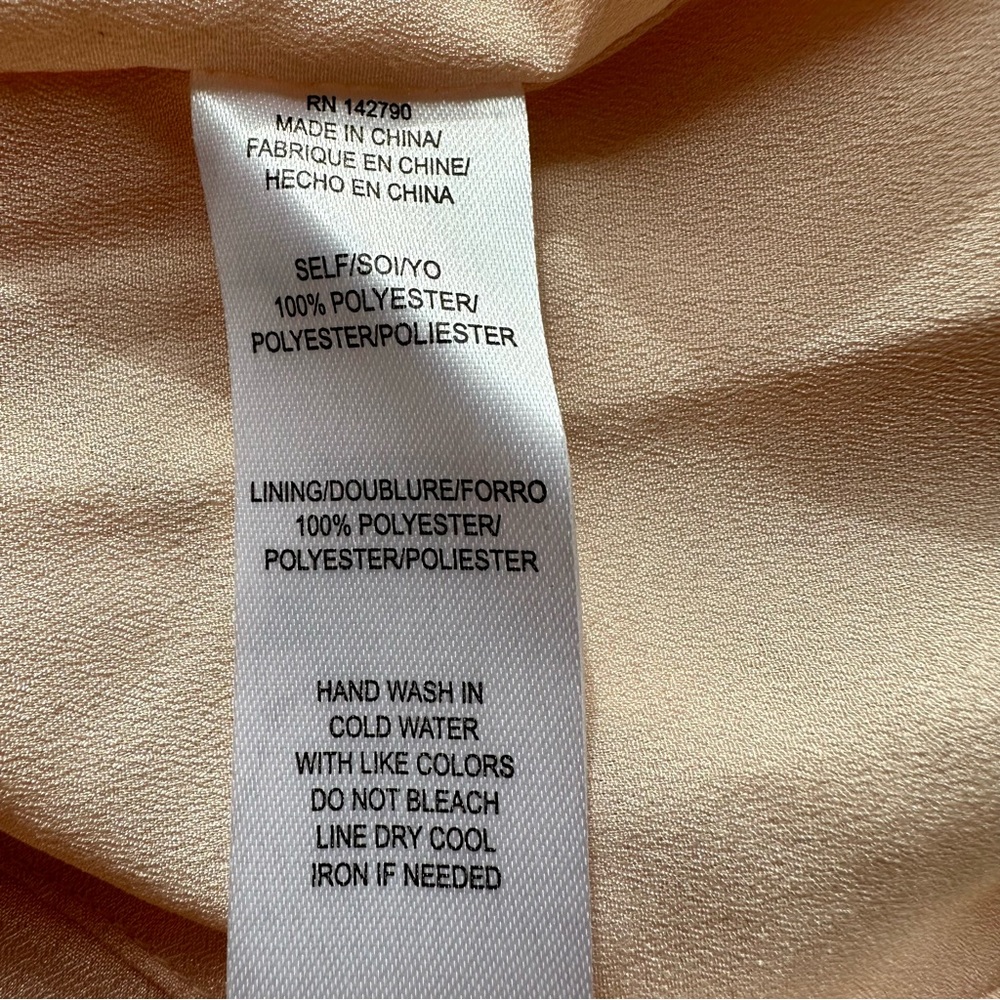 Maxsport NEW Tiered Ruffle Dress Chiffon Floral Peach Sleeveless  Size Medium - Picture 13 of 16